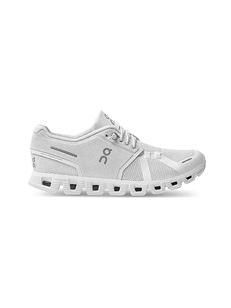 ON Damen Laufschuhe Cloud 5 ALL WHITE weiss